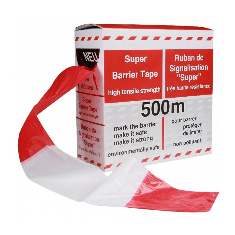 Achetez sur  votre Ruban de chantier rouge/blanc 50mm x 500m -  3055009