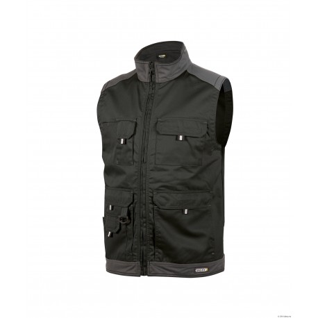 Gilet D'été De Travail DASSY Faro – Bicolore Marine/bleu Roi, Taille 4XL, Nombreuses Poches