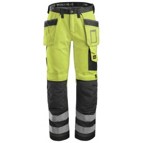 3233 Pantalon haute visibilité avec poches holster, Classe 2