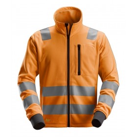 8036 Sweat zippé haute visibilité, AllroundWork, Classe 3 High visibility 8036