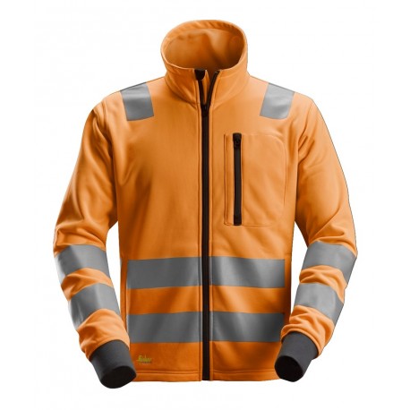 8036 Sweat zippé haute visibilité, AllroundWork, Classe 3 High visibility 8036