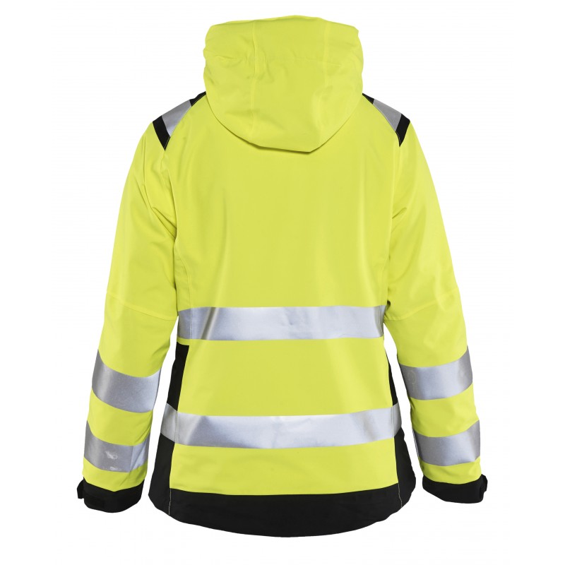 Veste hardshell imperméable haute-visibilité femme - 3389 Jaune fluo/Marine  - Blaklader