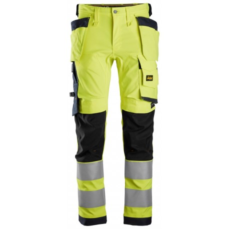 6243 Pantalon en tissu extensible avec poches holster, haute visibilité, Classe 2 AllroundWork High visibility 6243