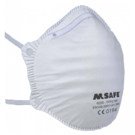 MASQUE FFP2 NR M-SAFE 6220 DUST MASK / BOITE DE 20 PIECES 3M M SAFE 6220 FFP2