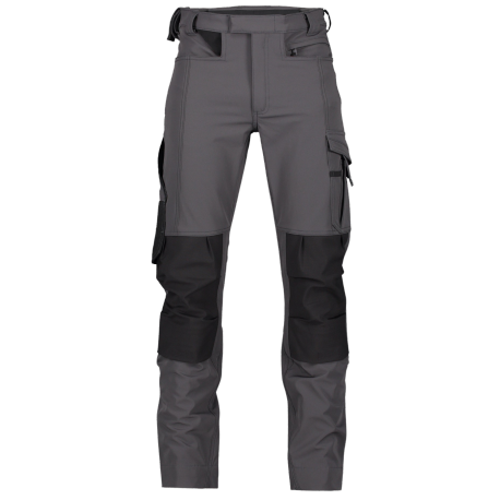 Pantalon De Travail DASSY FLUX - Multipoches Renforcés Cordura - Stretch 4-way - Taille 48 Brun/Gris - 9