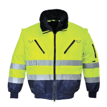 PJ50 - Blouson pilote 3 en 1 haute visibilité - Bomber Jacket PORTWEST Haute Visibilité PJ50 PORTWEST