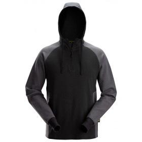 SNICKERS 2842 Sweat-shirt à capuche bicolore demi-zippé