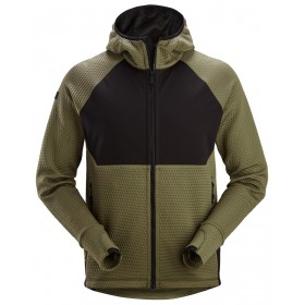8405 FlexiWork Veste à capuche de couche intermédiaire avec fermeture à glissière pleine longueur FLEECE 8405