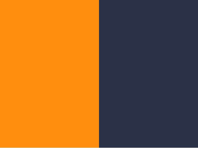 Orange/bleu fonce