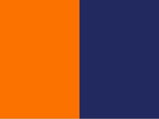 Orange/Bleu marine