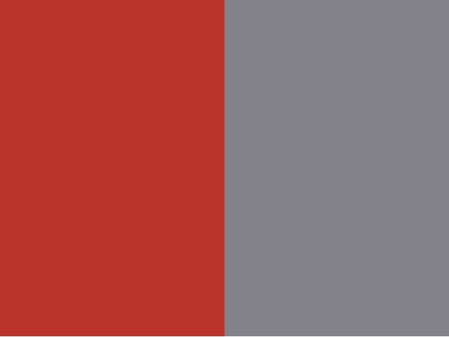 Rouge/Gris acier